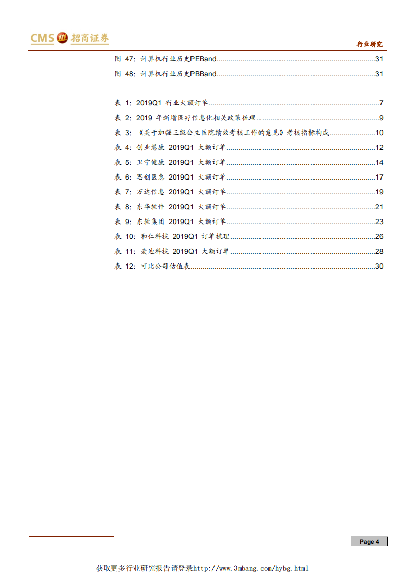 计算机行业医疗信息化订单统计系列（三）：高景气持续，院内订单进入加速释放期-190428.pdf 第4页
