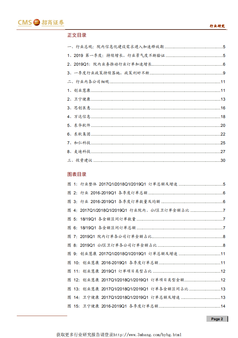 计算机行业医疗信息化订单统计系列（三）：高景气持续，院内订单进入加速释放期-190428.pdf 第2页