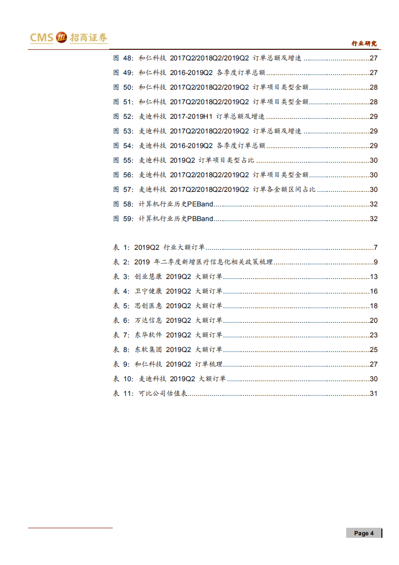 计算机行业医疗信息化订单统计系列（四）：行业增长再提速，电子病历相关订单加速落地-190717.pdf 第4页