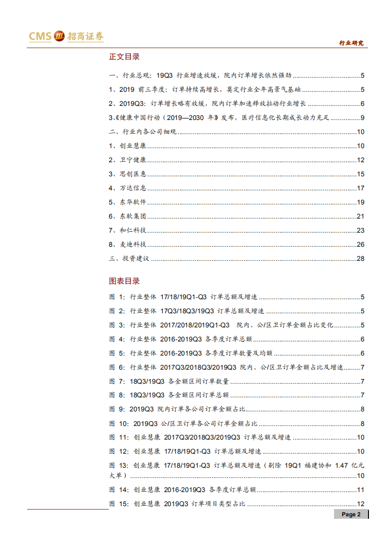 计算机行业医疗信息化订单统计系列（五）：市场集中度持续提升，院内增长依然强劲-191024.pdf 第2页