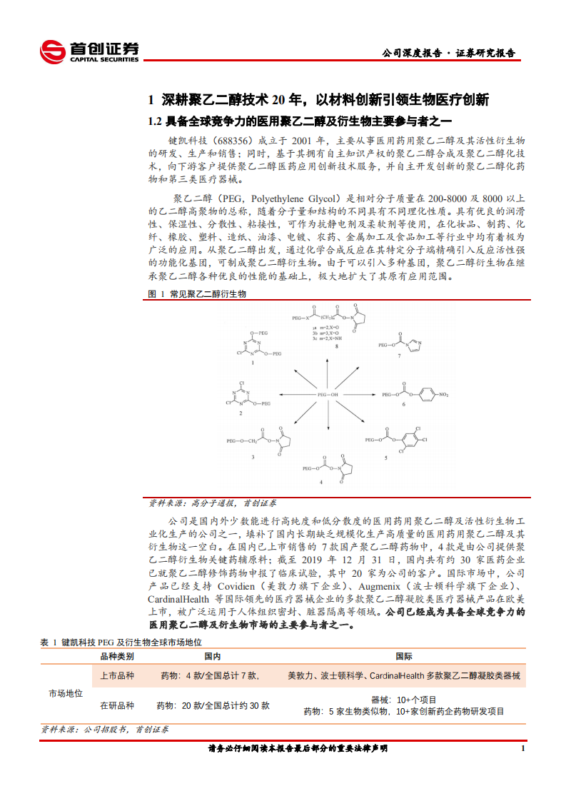 键凯科技-公司深度报告：PEG及衍生物应用场景爆发前夜，具备全球竞争力的医疗新材料参与者-210926.pdf 第5页