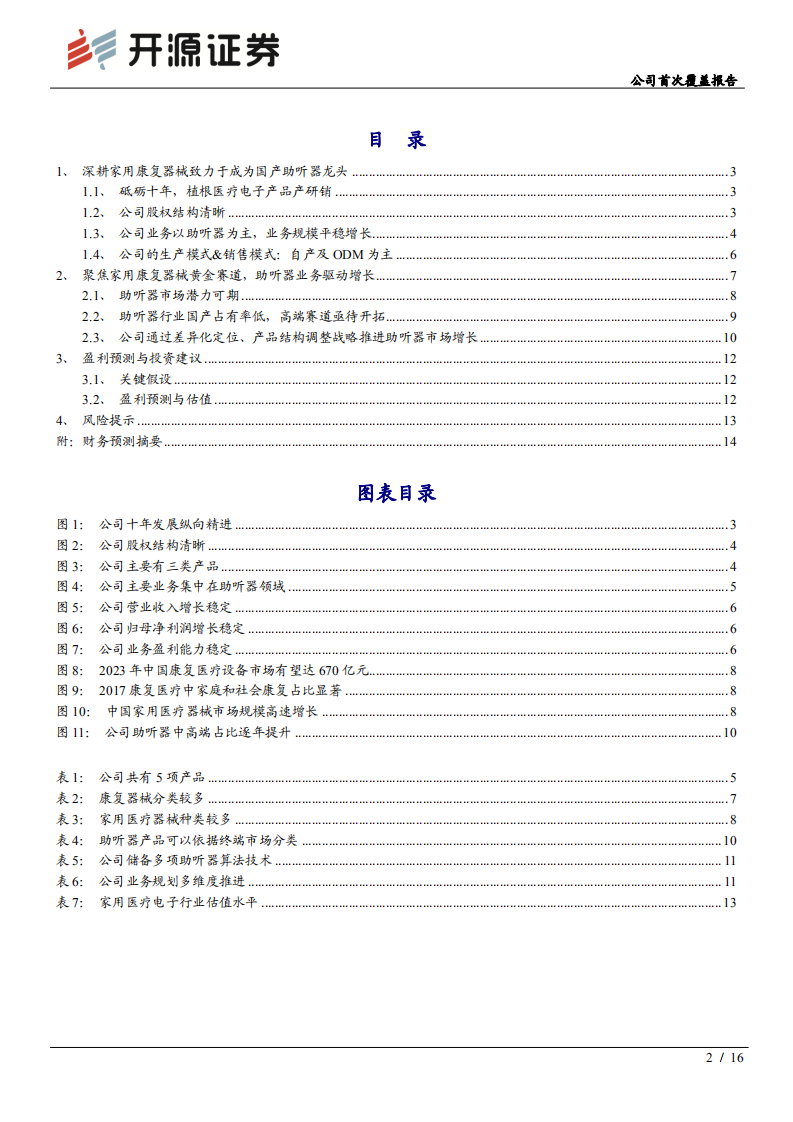 锦好医疗-公司首次覆盖报告：植根医疗电子赛道，致力成为国产助听器龙头-2211107.pdf 第2页