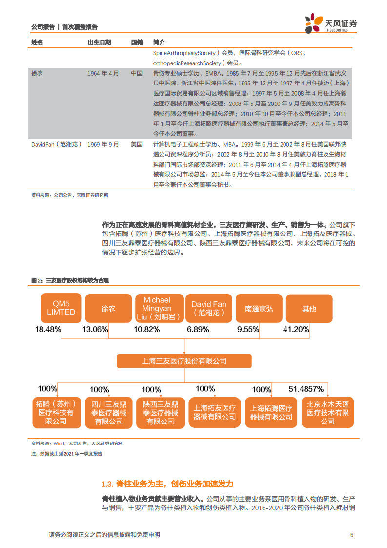 三友医疗-水木天蓬纳入麾下，脊柱新星如虎添翼-210630.pdf 第6页