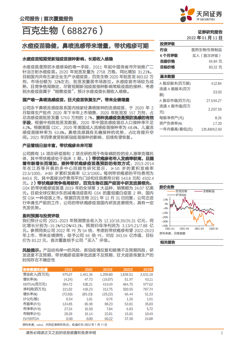 百克生物-水痘疫苗稳健，鼻喷流感带来增量，带状疱疹可期-220111.pdf 第1页