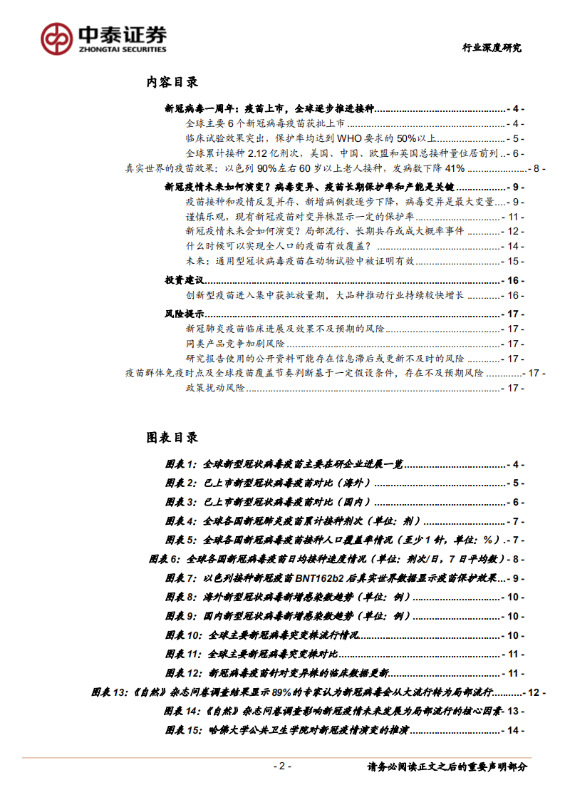 生物制品行业新冠病毒疫苗研究系列8：新冠一周年，疫苗接种和病毒变异，未来会如何？-210224.pdf 第2页