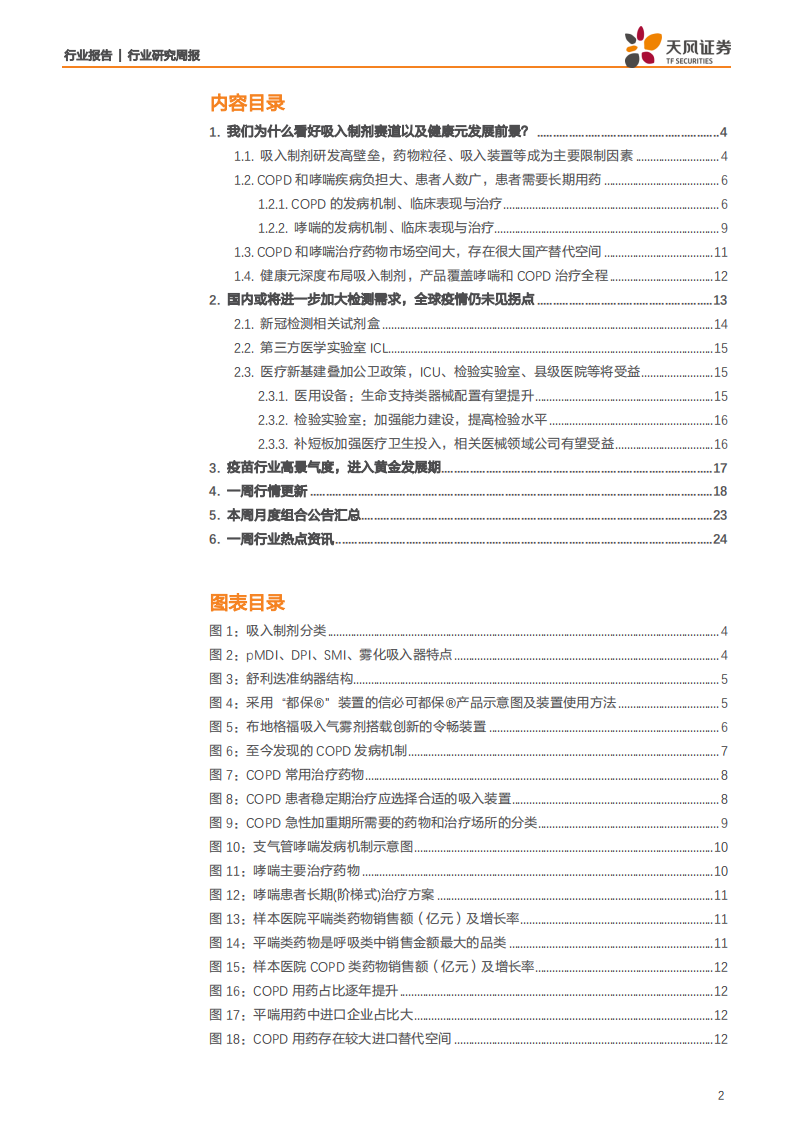 医药生物行业兼论我们为什么看好吸入制剂赛道以及健康元发展前景：疫情反复下重点关注检测行业和疫苗-200615.pdf 第2页