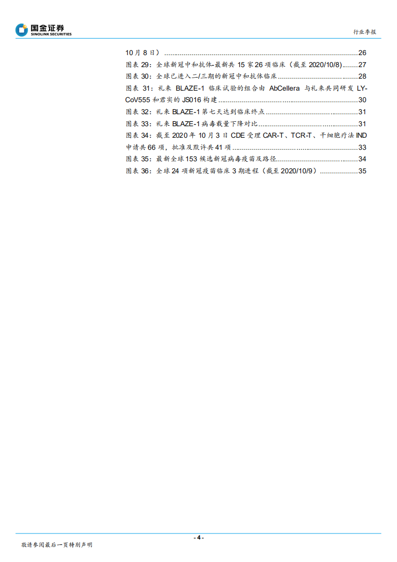 医药生物行业全球前沿报告：决战Q4，再看疫苗、中和抗体与创新-20201009.pdf 第4页