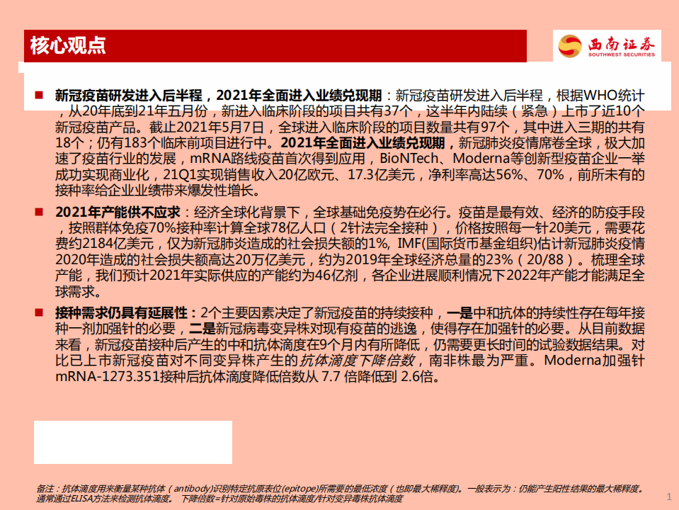 医药生物行业新冠肺炎疫苗：全面进入业绩兑现期-210525.pdf 第2页