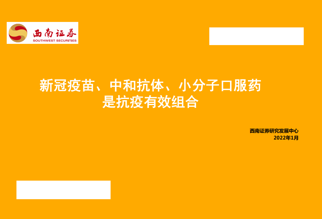 医药行业：新冠疫苗、中和抗体、小分子口服药是抗疫有效组合-220117.pdf 第1页