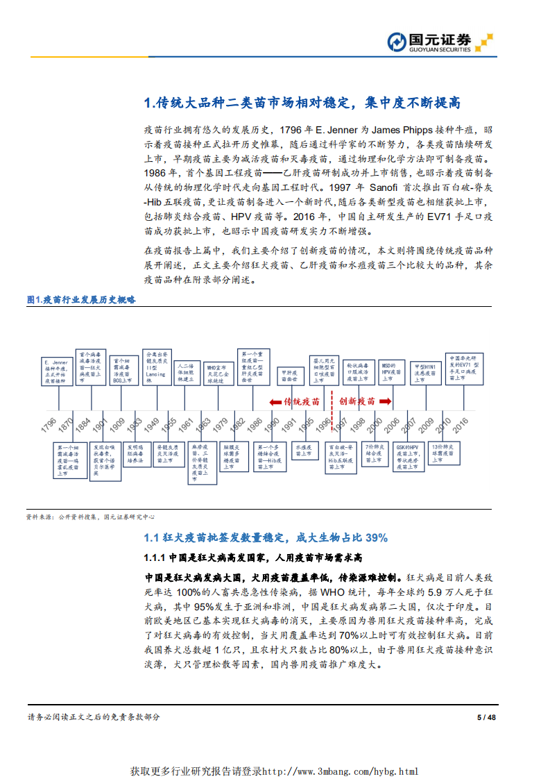 医药行业传统疫苗&公司篇：疫苗行业正本清源，集中度有望提升-190510.pdf 第5页