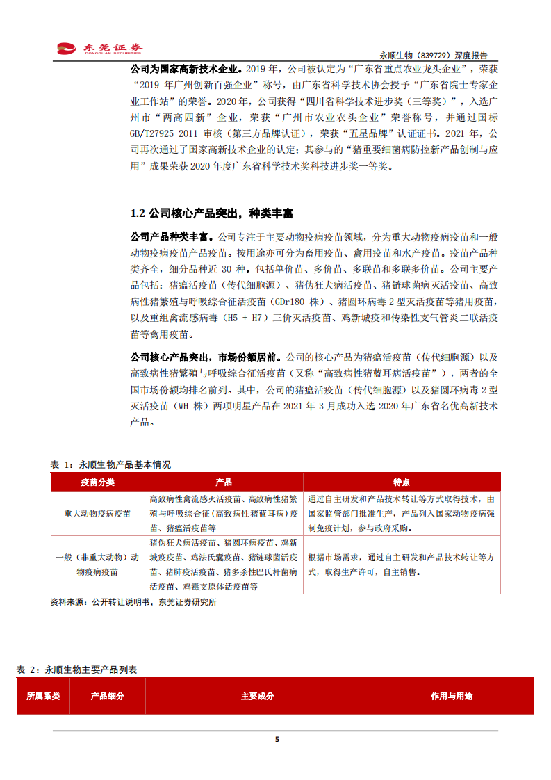 永顺生物-深度报告：猪瘟疫苗先行者-210903.pdf 第5页