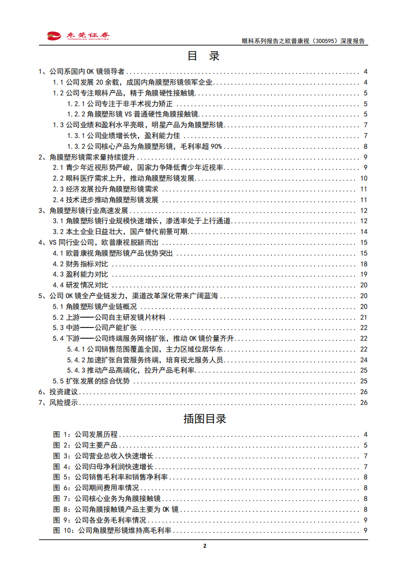 欧普康视-眼科系列之欧普康视（300595）深度报告：角膜塑形镜产品与服务并行-210906.pdf 第2页