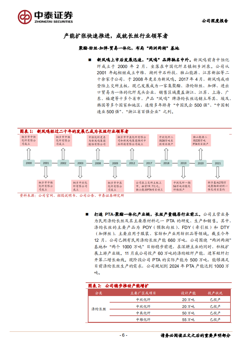 新凤鸣-公司深度报告：一鸣惊人乘风起，精耕细作稳成长-211217.pdf 第6页