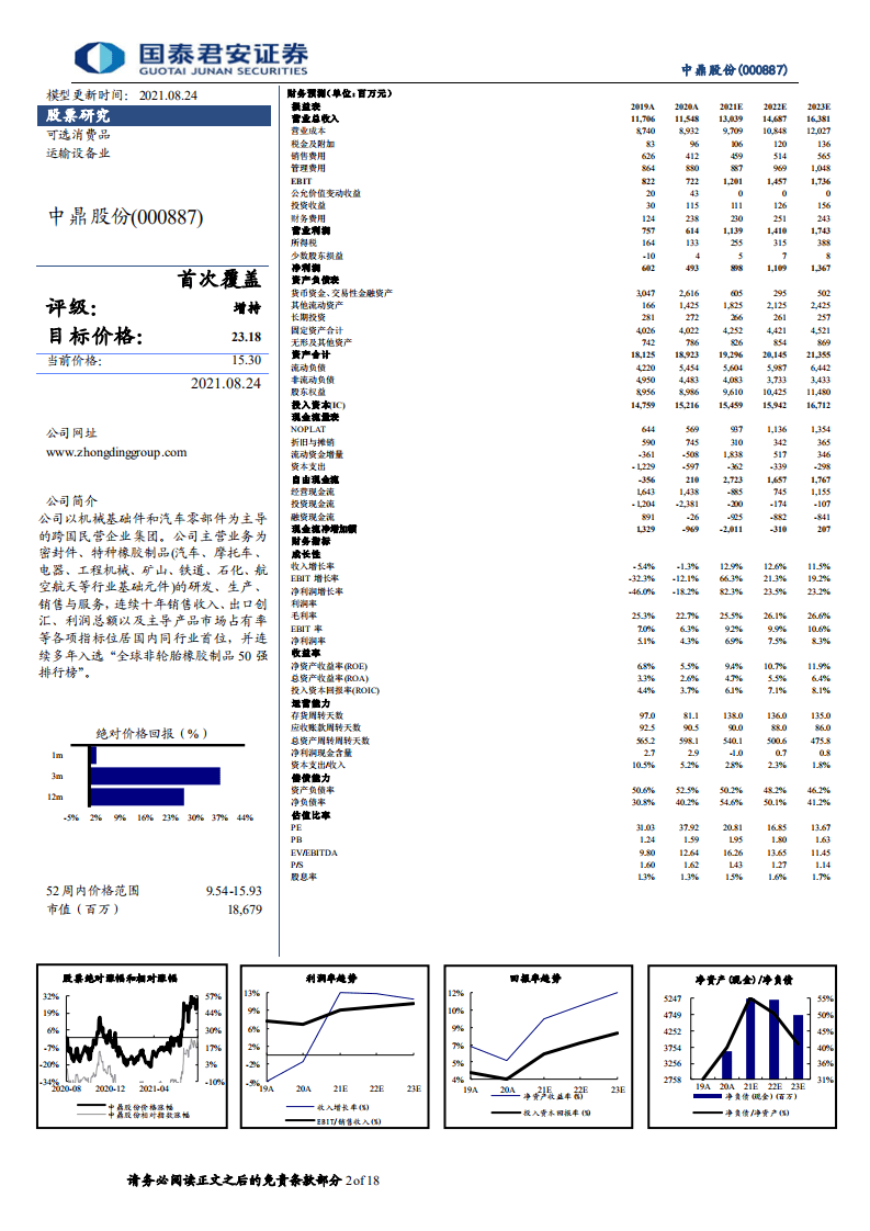 中鼎股份-公司首次覆盖报告：橡胶龙头实力不菲，智能底盘开启新成长-210824.pdf 第2页