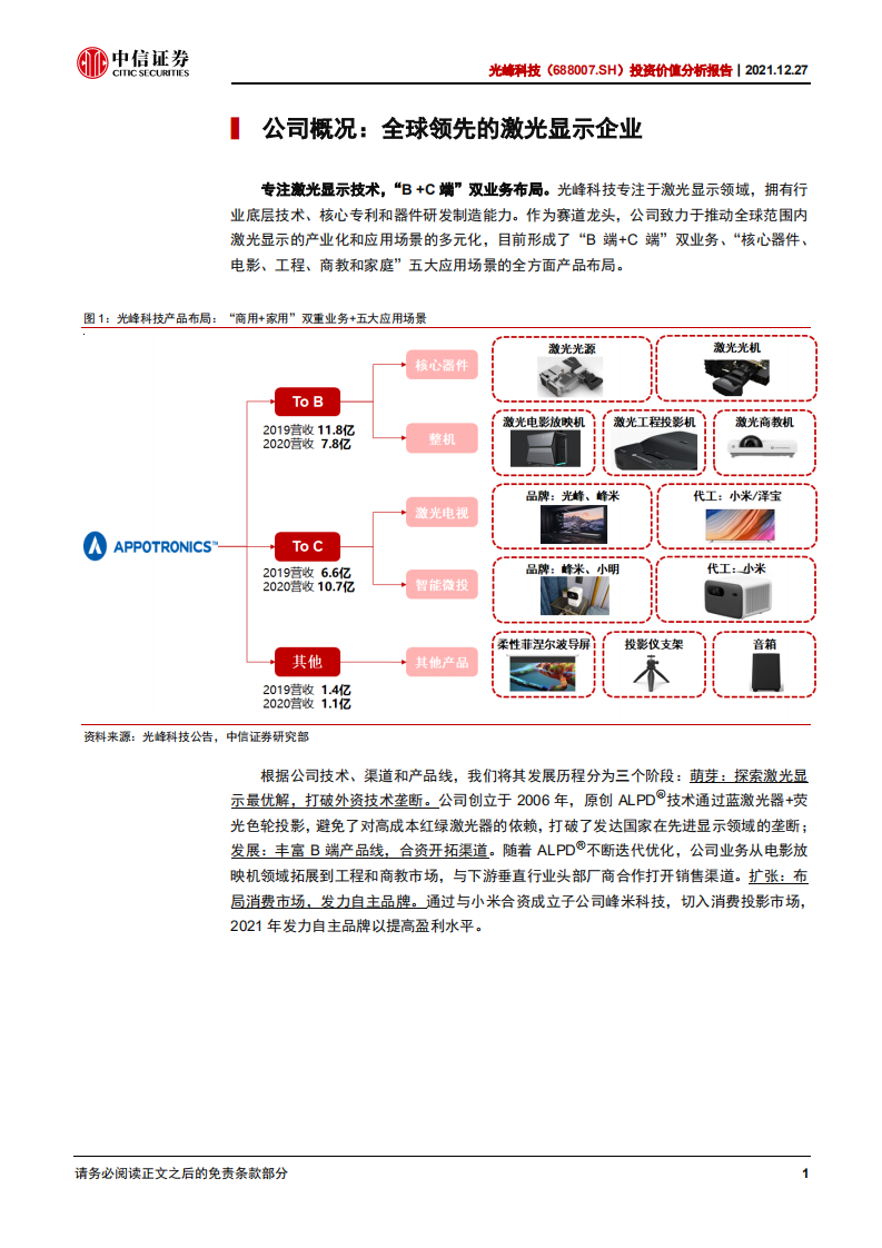 光峰科技-投资价值分析报告：激光显示龙头企业，收获第二增长曲线-20211227.pdf 第6页