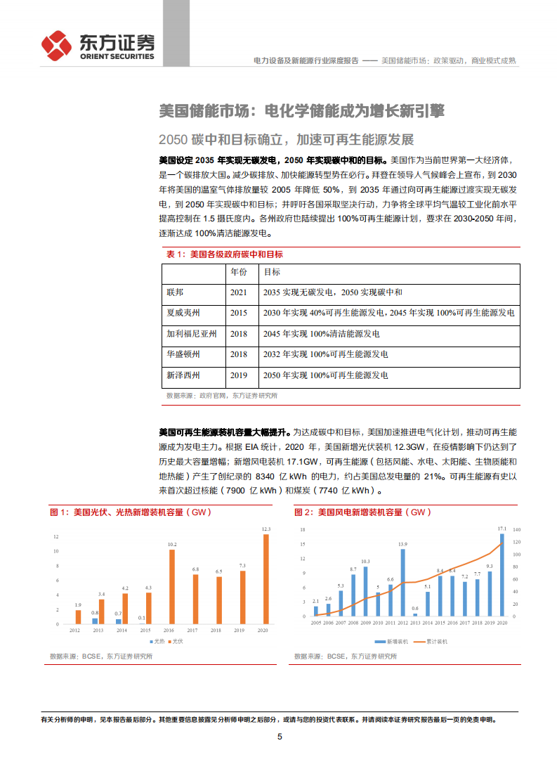 储能行业专题报告3：美国储能市场，政策驱动，商业模式成熟-210910.pdf 第5页