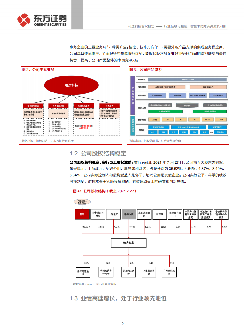 和达科技-行业信息化提速，智慧水务龙头高成长可期-210826.pdf 第6页
