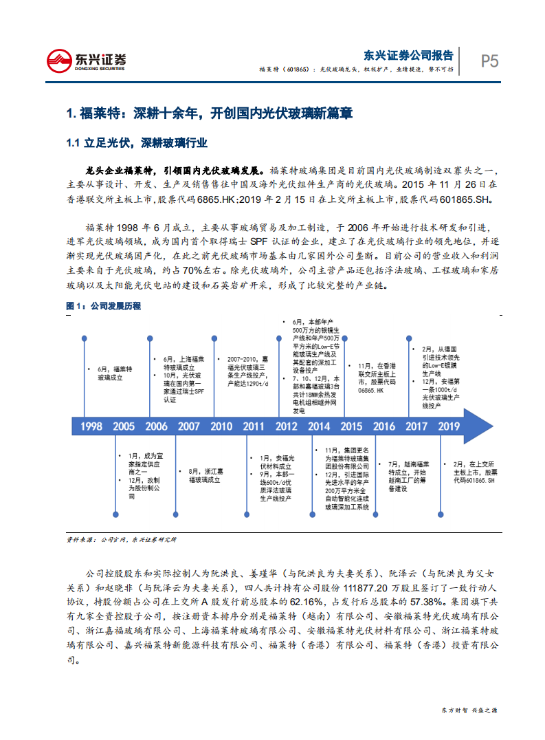福莱特-光伏玻璃龙头，积极扩产，业绩提速，势不可挡-191105.pdf 第5页