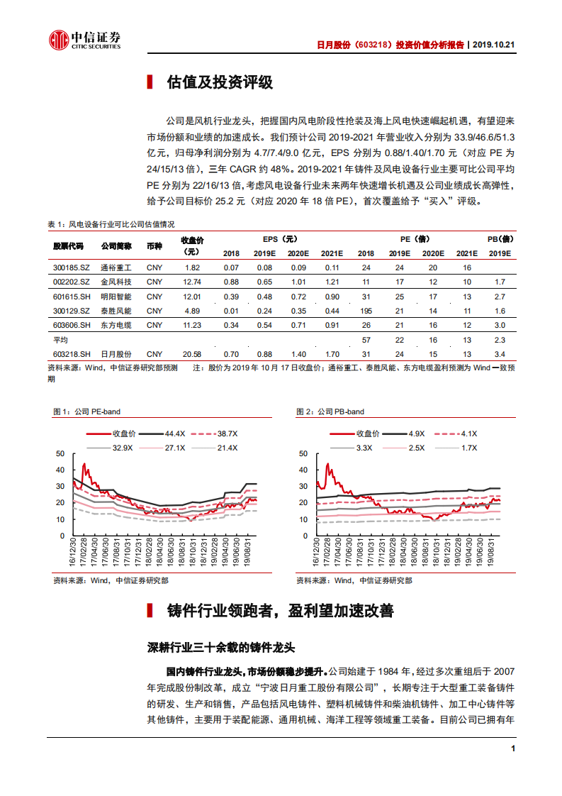日月股份-投资价值分析报告：风电铸件龙头，将迎量价齐升-191021.pdf 第5页