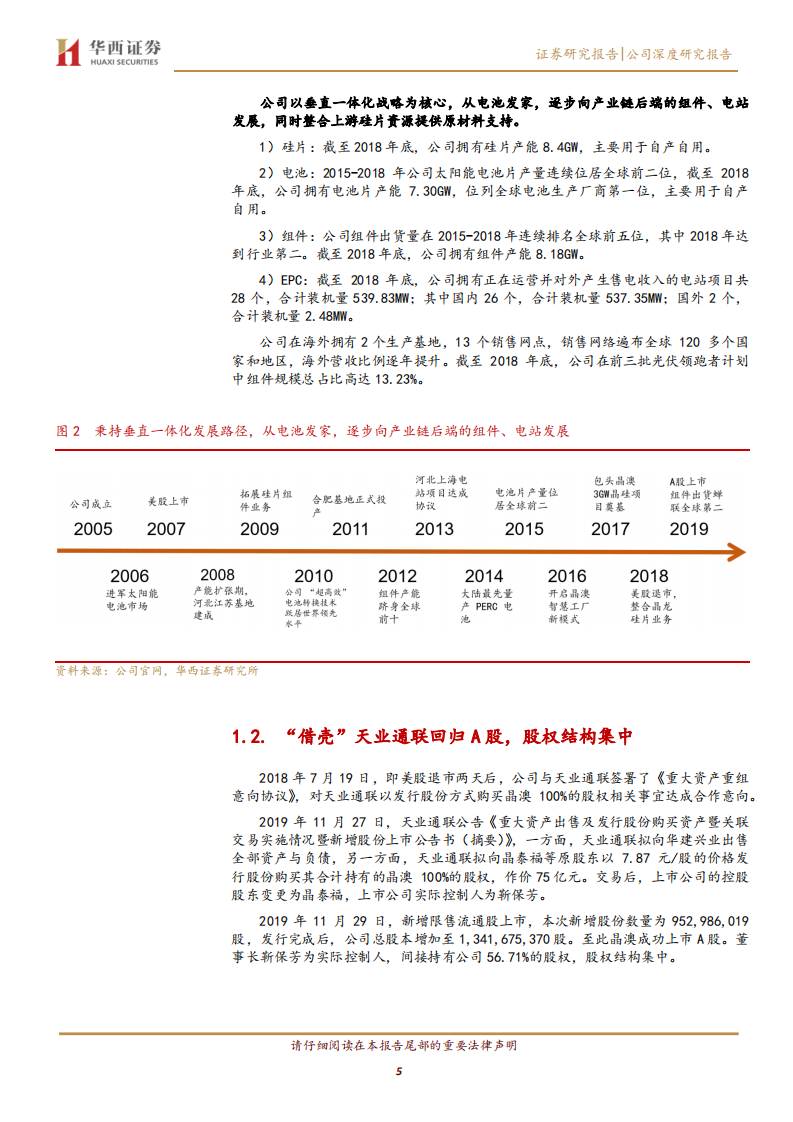 晶澳科技-全球光伏组件龙头企业，回归A股再启航-200320.pdf 第5页