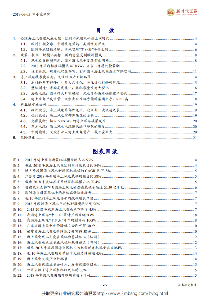 中小盘伐谋主题：海上风电专题，全球迎来平价上网时代，国内市场快速崛起-190605.pdf 第2页