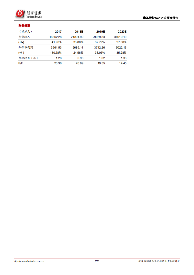 隆基股份：单晶领域引领者.pdf 第2页