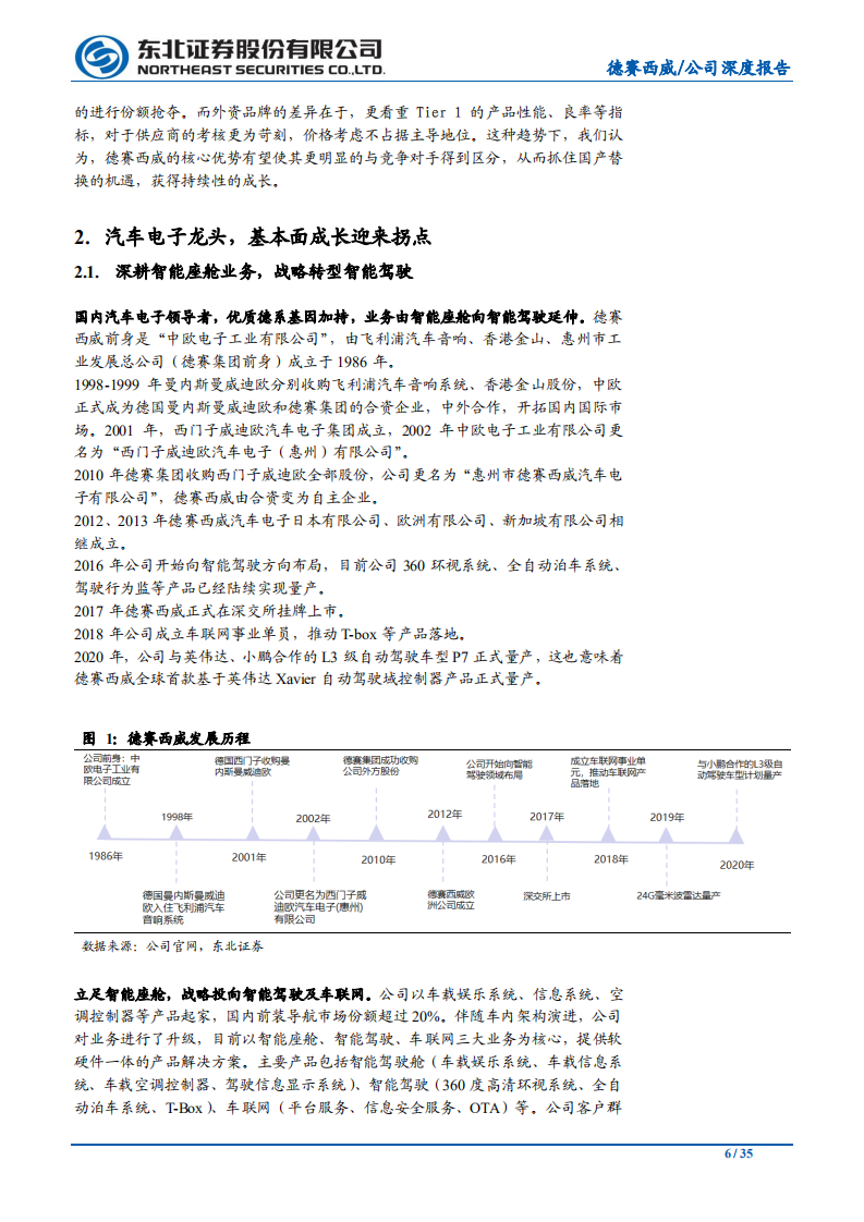 德赛西威-新产品+新客户驱动，智能化开启新成长-200614.pdf 第6页