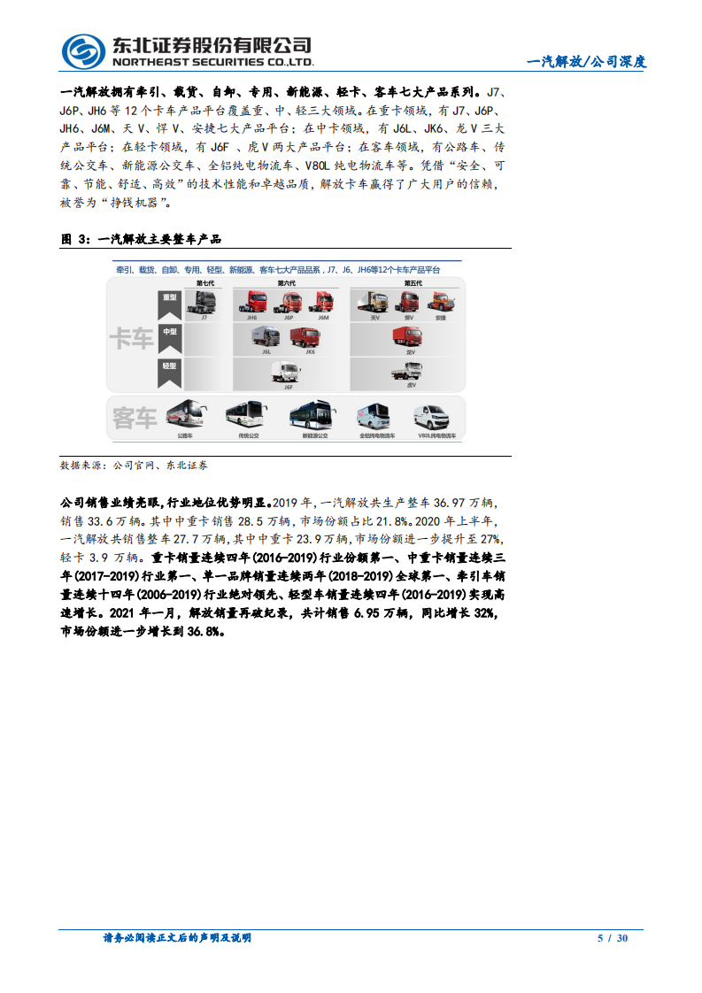 一汽解放-重卡景气度持续提升，一汽解行业领跑-210204.pdf 第5页