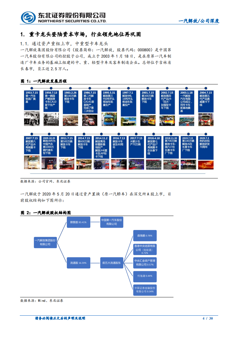 一汽解放-重卡景气度持续提升，一汽解行业领跑-210204.pdf 第4页