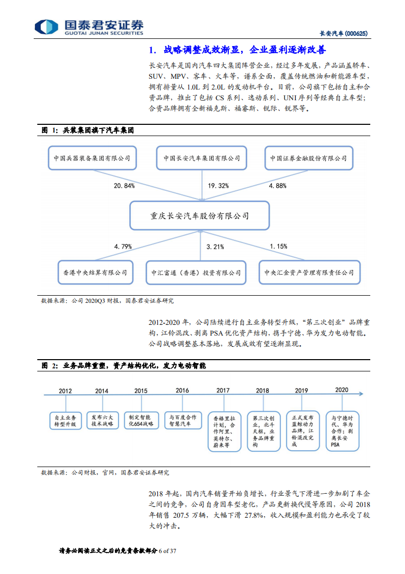 长安汽车-新车周期开启，经营有望改善-210204.pdf 第6页