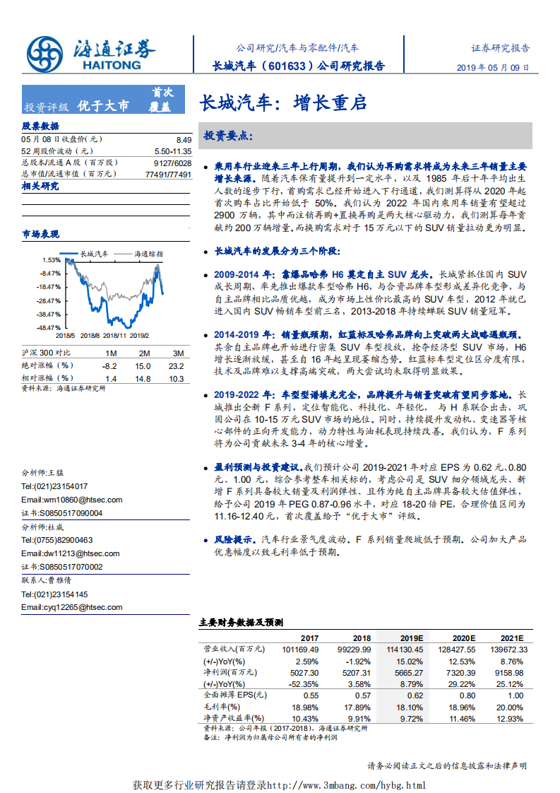 长城汽车-公司研究报告：增长重启-190509.pdf 第1页