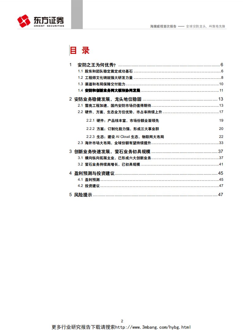 海康威视-全球安防龙头，AI落地先锋-190610.pdf 第2页