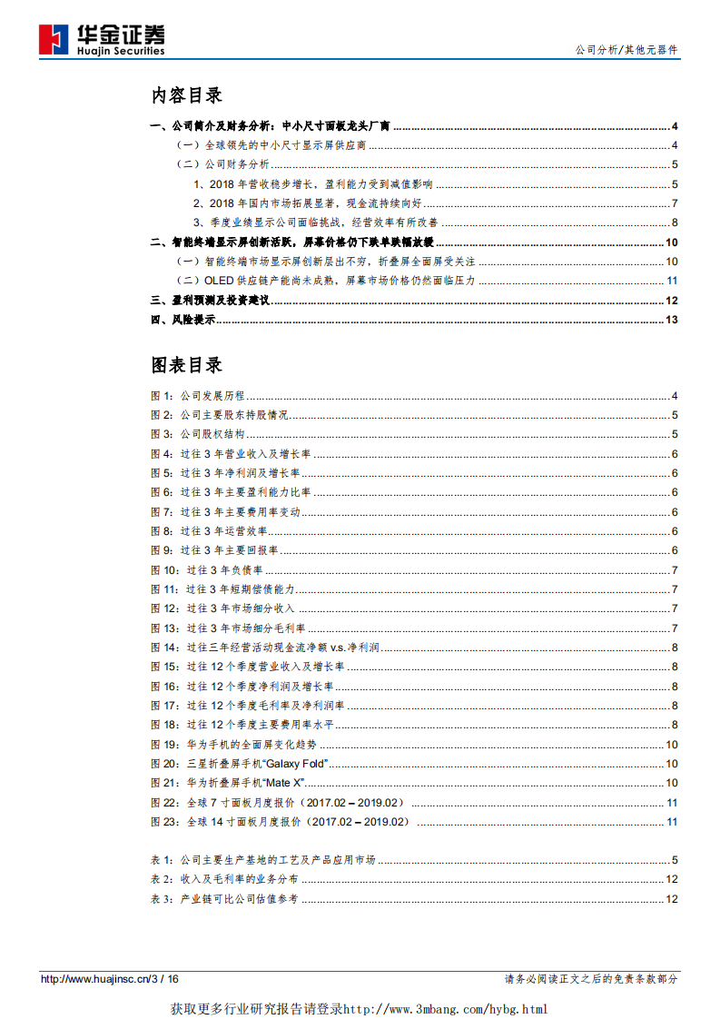 深天马A-首次覆盖：中小尺寸屏幕龙头供应商，未来发展值得期待-190315.pdf 第3页