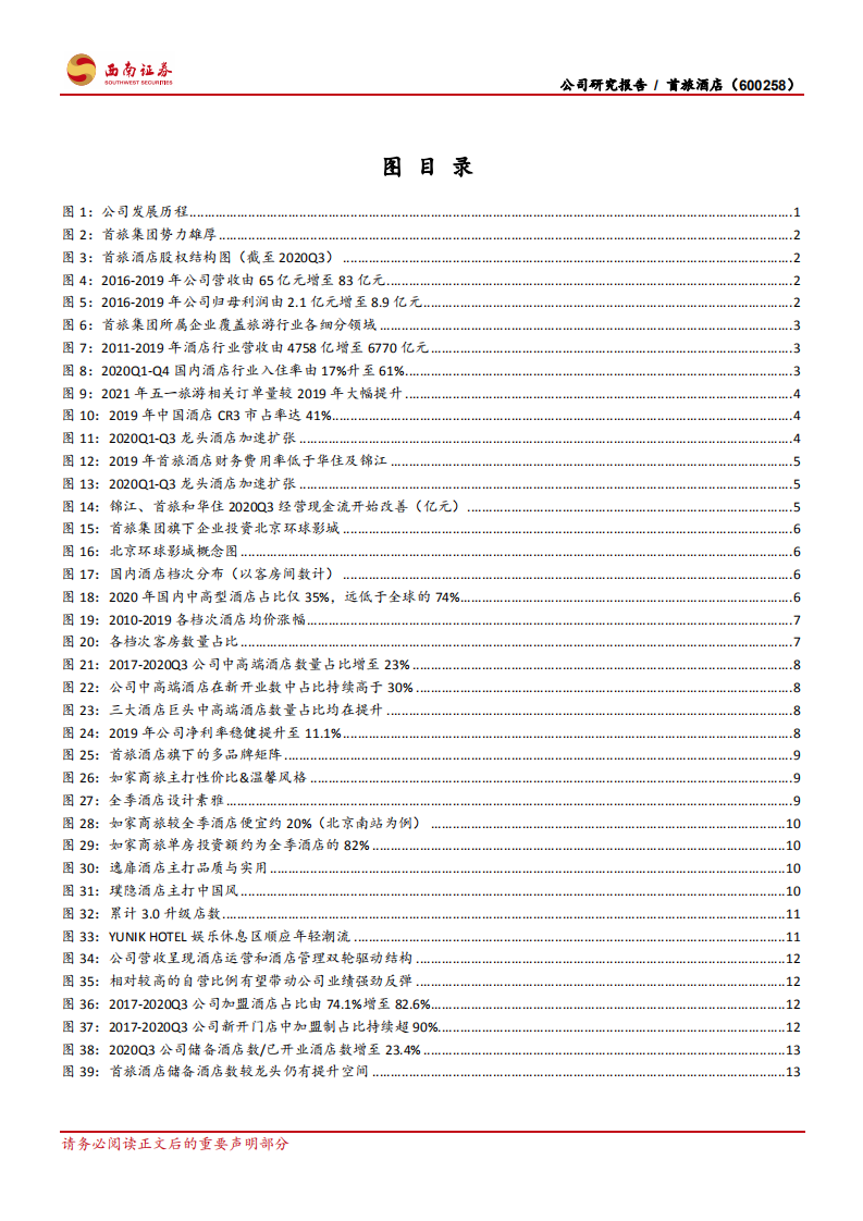 首旅酒店-产品结构加速优化，轻资产模式推动量效齐升-210425.pdf 第3页