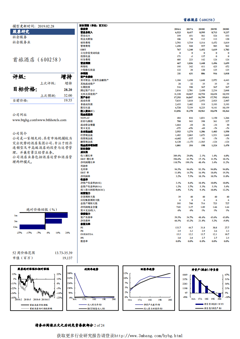 首旅酒店-更新报告：打破瓶颈，重塑估值体系-190228.pdf 第2页