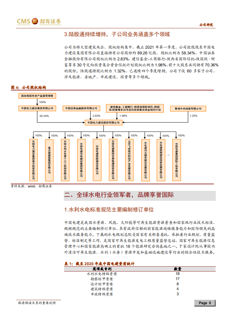 中国电建-全球水电行业领军者，有望受益政策红利-210627.pdf 第5页