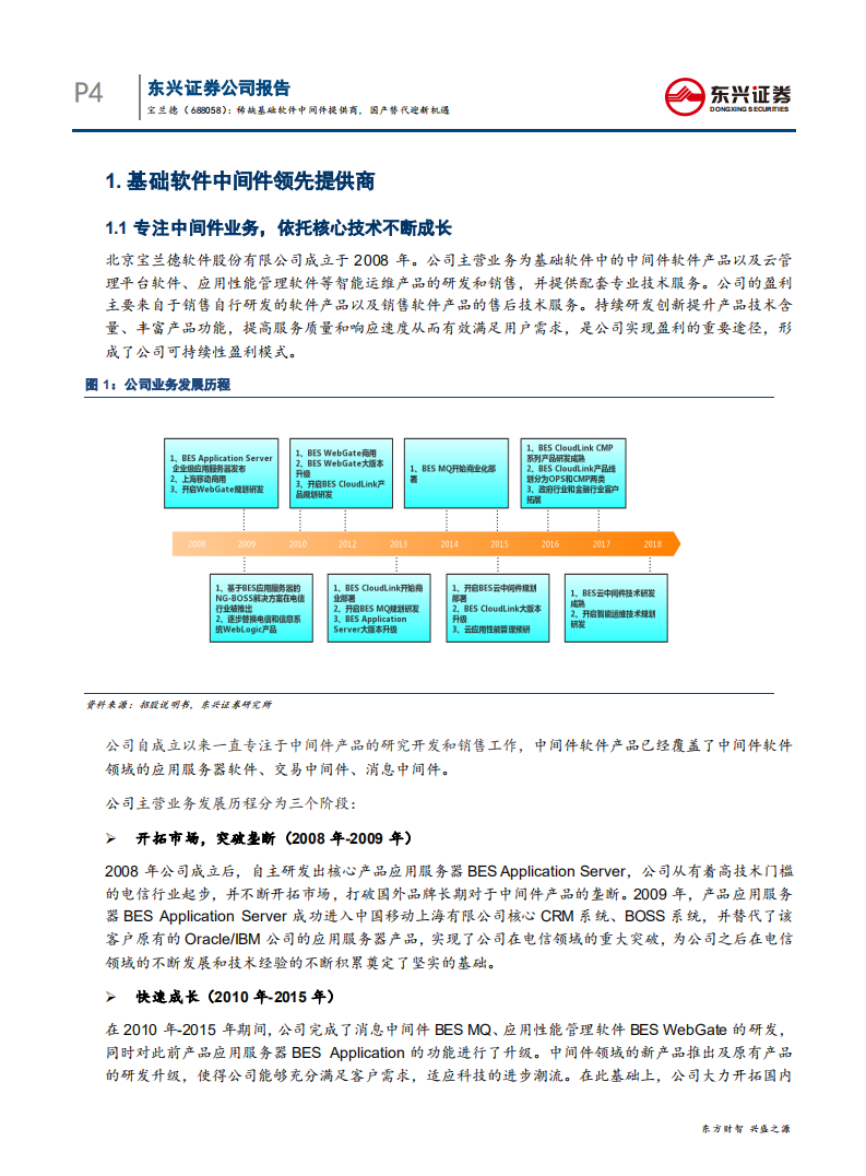 宝兰德--稀缺基础软件中间件提供商，国产替代迎新机遇-200218.pdf 第4页