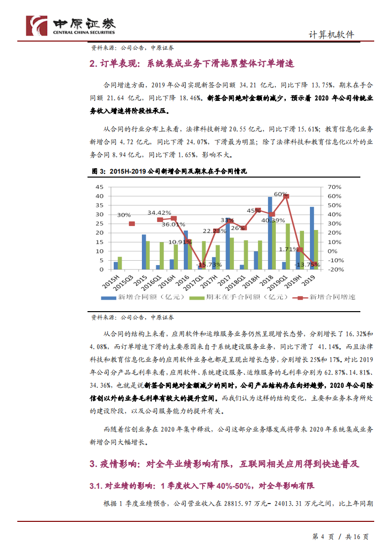 华宇软件-公司年报分析：AI+信创构建底层能力，助力长期发展-200324.pdf 第4页