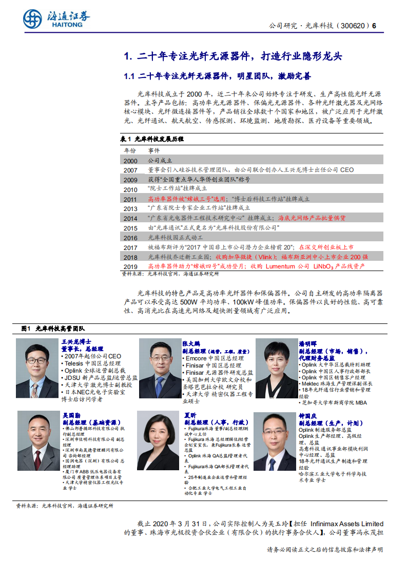 光库科技-公司研究报告：卡位铌酸锂调制器国产化、光通信的一颗明珠-200519.pdf 第6页