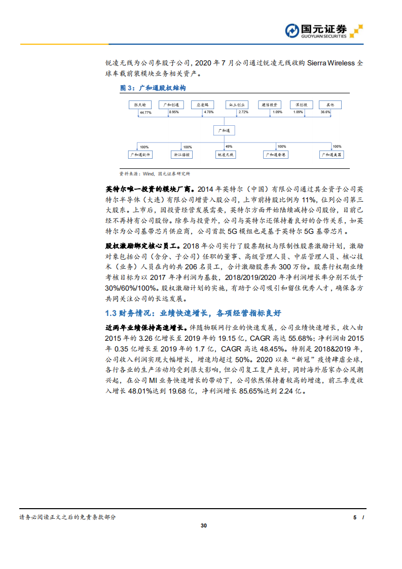 广和通-首次覆盖报告：内生外延卡位高附加值场景，稳扎稳打迎接万物互联时代-20201202.pdf 第5页
