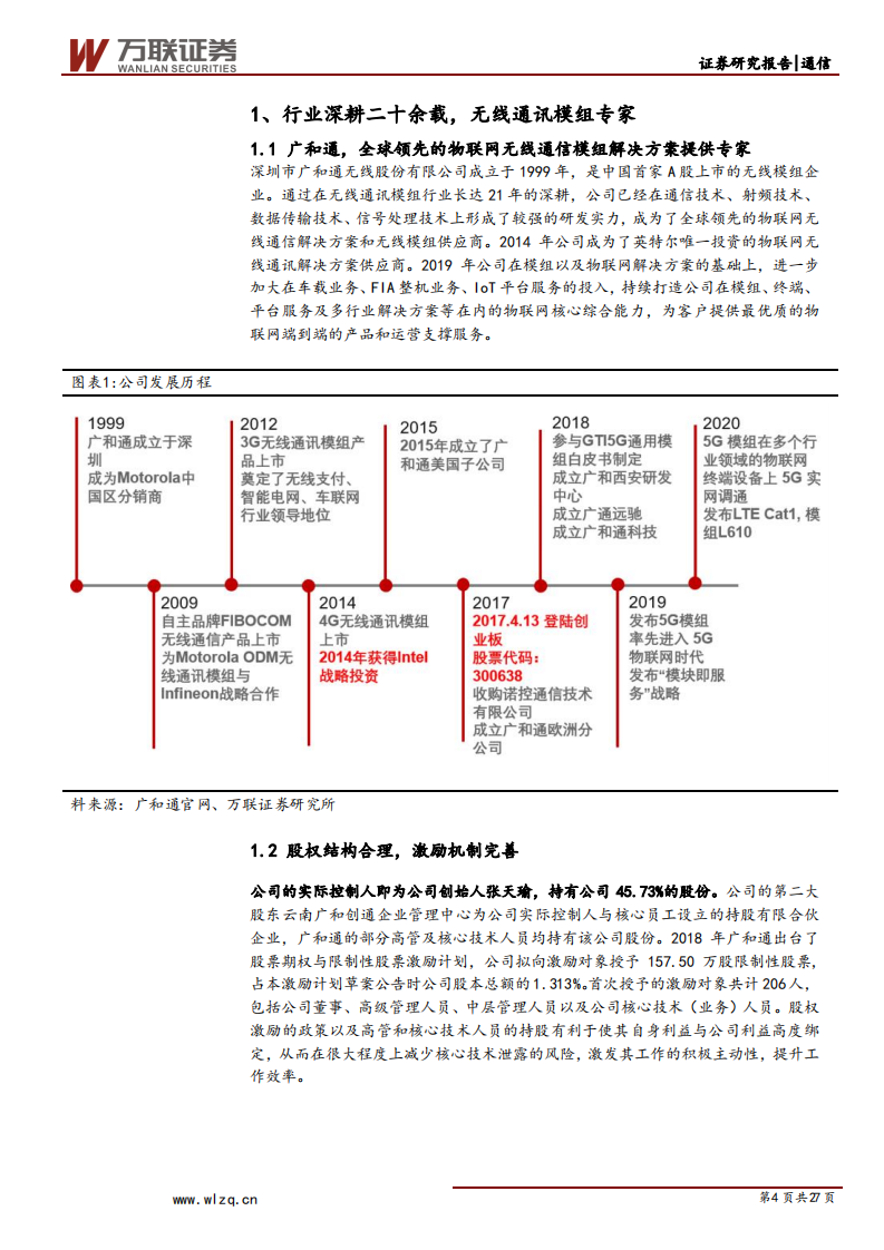 广和通-首次覆盖报告：MI+M2M双轮驱动，盈利能力行业领先-20201230.pdf 第4页