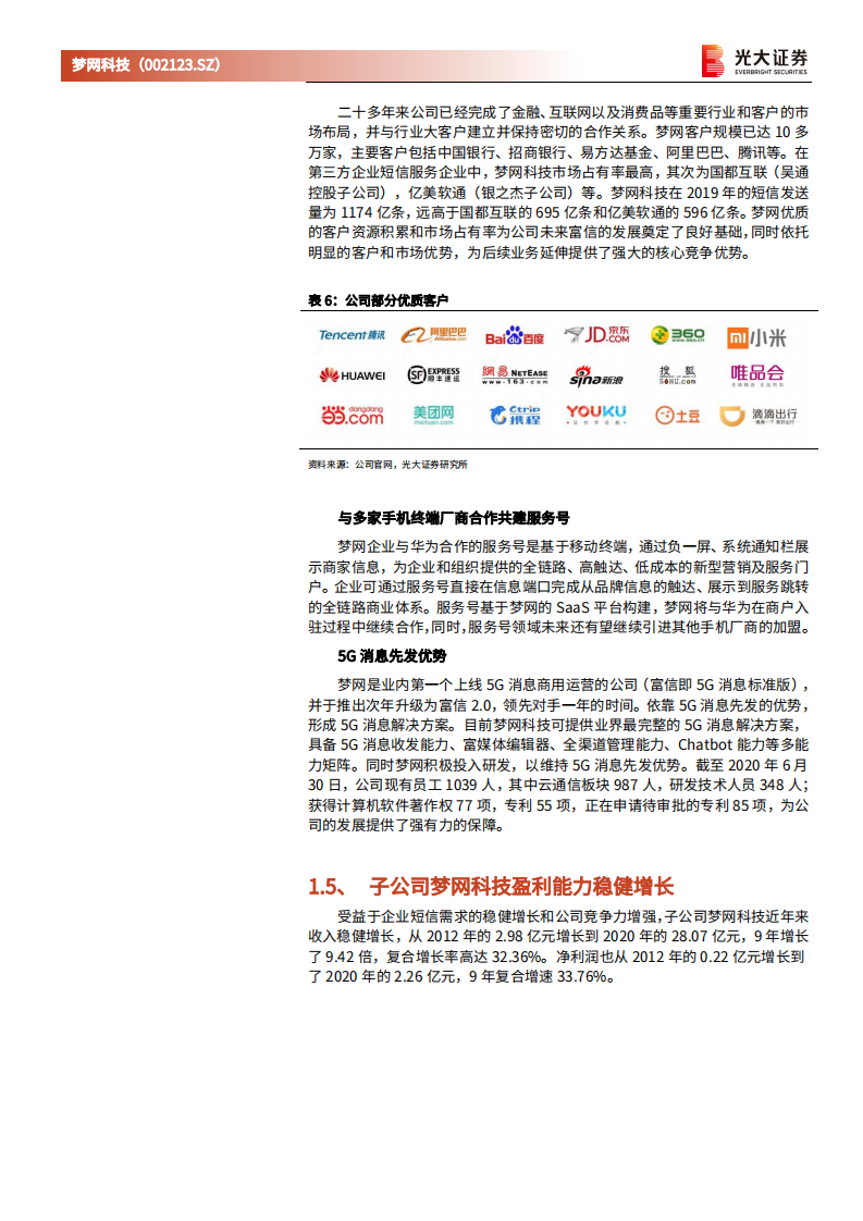 梦网科技-动态报告：5G消息商用元年开启，云通信龙头优先受益-210329.pdf 第6页