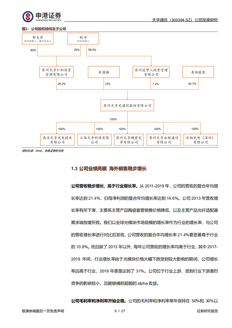 天孚通信-行业高景气助力，产品网捕获超额收益-210220.pdf 第6页