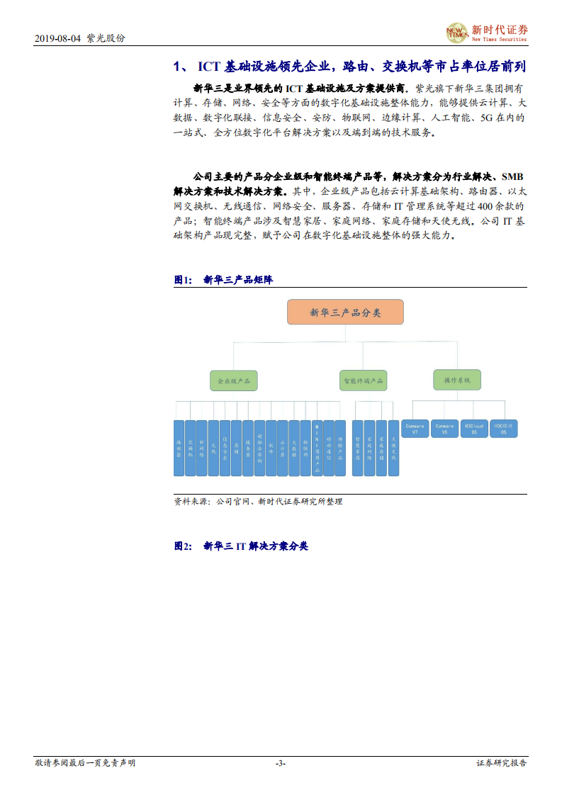紫光股份-专题研究之运营商和国际业务：运营商和国际业务扬帆起航，5G带来增量新空间-190804.pdf 第3页