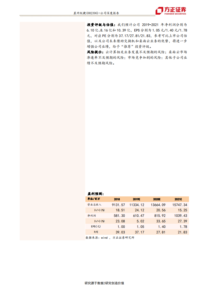 星网锐捷-云服务商核心供应商，白牌交换机 桌面云优势明显，助力公司跨越式成长-200217.pdf 第2页