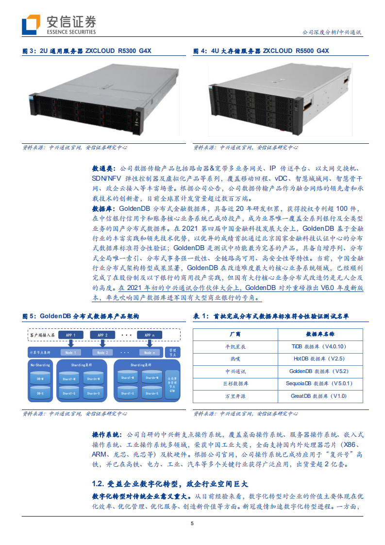 中兴通讯-技术带动产品渠道能力全面提升，企业信息化业务衍生第二成长曲线-210609.pdf 第5页