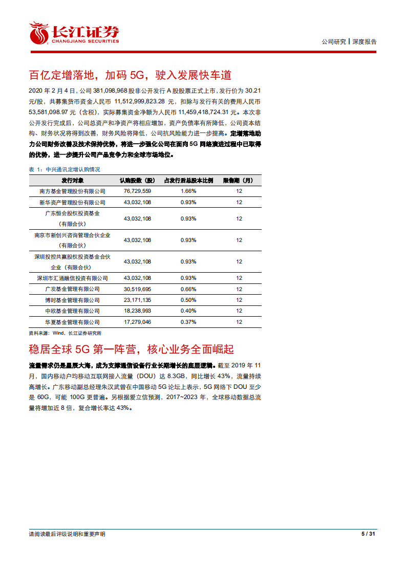 中兴通讯-5G落地海内外接力，中兴行稳致远-200214.pdf 第6页