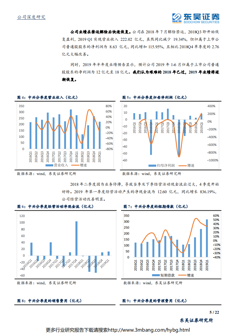 中兴通讯-业绩增长稳健，国内市场广阔叠加5G技术领先，5G商用扬帆起航-190615.pdf 第5页