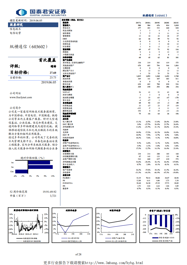 纵横通信-室内需求5G放量，迎来新一轮高成长，5G室分建设，纵横通信再创辉煌-190605.pdf 第2页