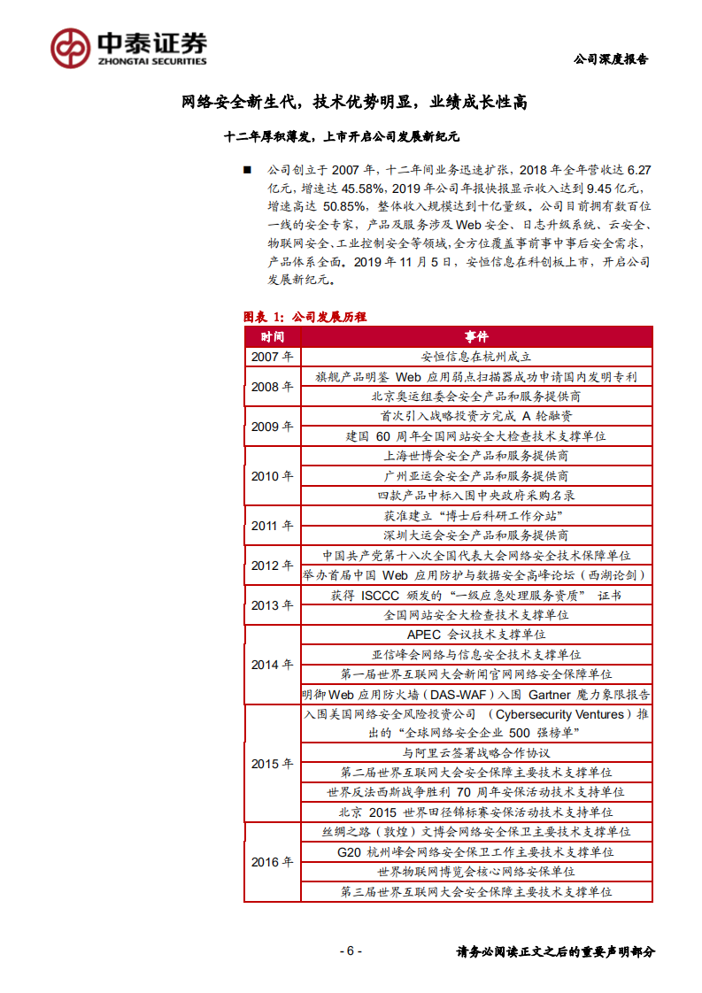 安恒信息-新兴网安领军者，实力强，潜力大，高成长-200318.pdf 第6页
